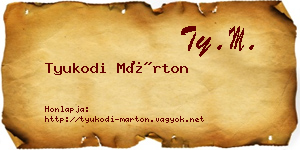 Tyukodi Márton névjegykártya