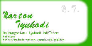 marton tyukodi business card